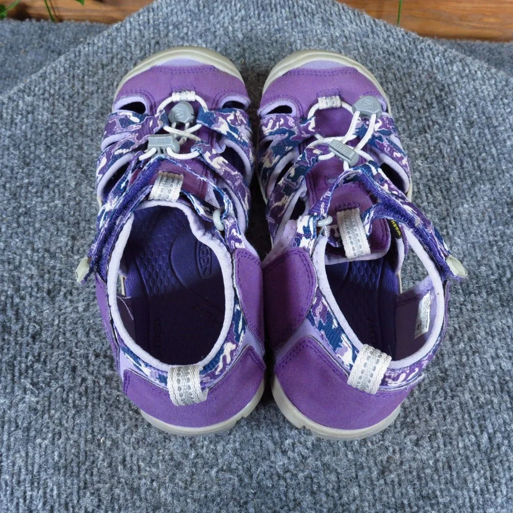 KEEN Seacamp II CNX Kids Water Sandals Sz 3 Outdoor Hiking Purple Camo Synthetic